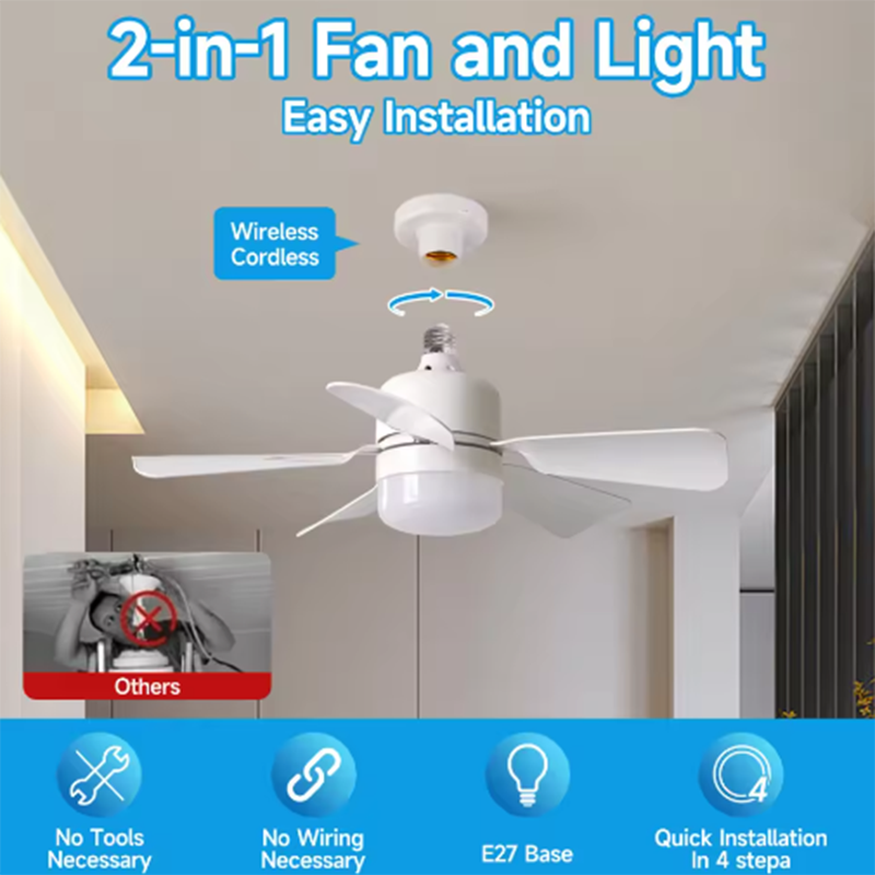 Ceiling Fan Mount - 2026 New E26/E27 Screw Mount Fan