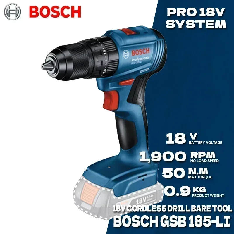 Bosch GSB 185-LI 18V Cordless  - đánh giá và giá Bosch Drill Gsb 18V
