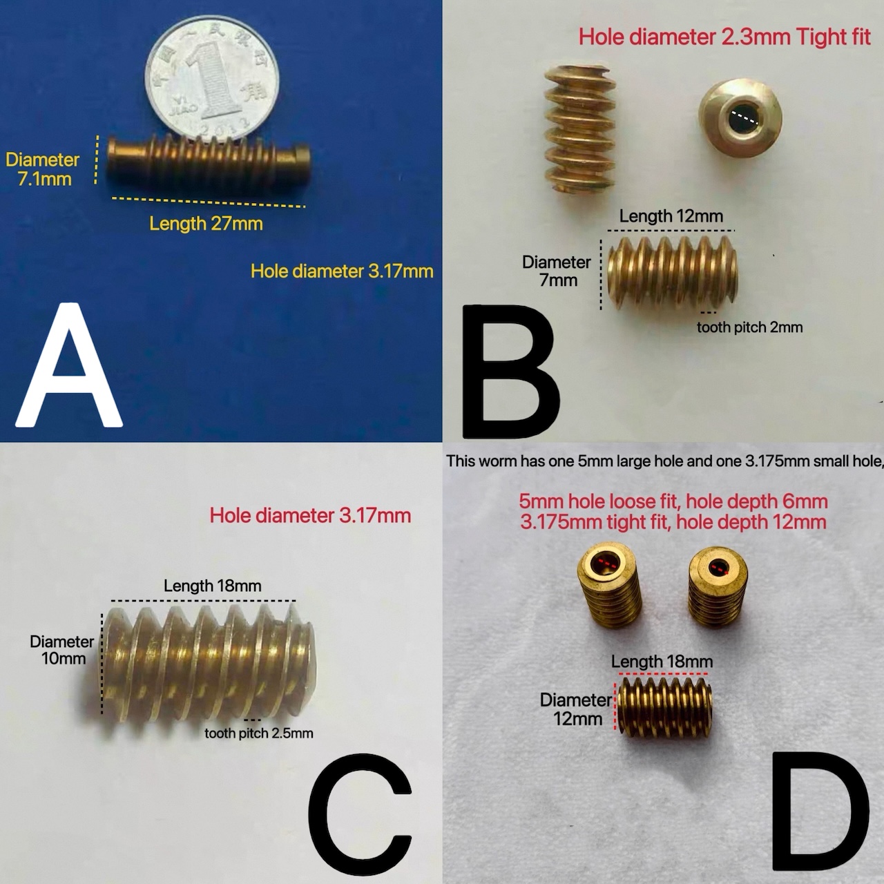10Mm Đồng Con Sâu Bánh Răng 3. - đánh giá và giá Home Improvement And Diy