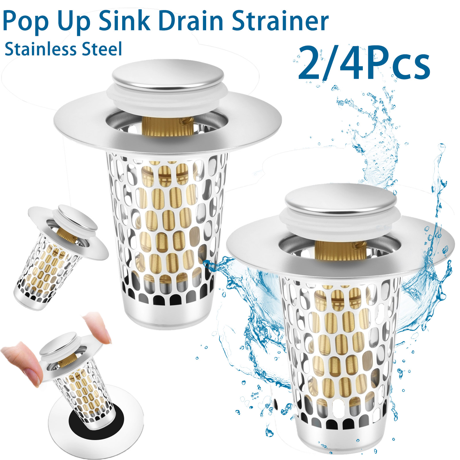 2/4Pc Pop Up Sink Drain Strain - đánh giá và giá Sink Drain Strainer